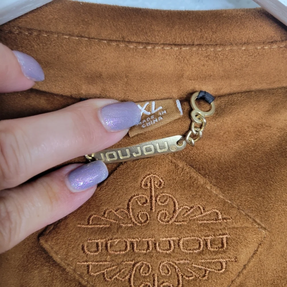 JouJou Camel Microfiber Moto Style Jacket - Picture 3 of 5